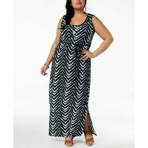 Fox + Royal Water Zig Zag Maxi Dress